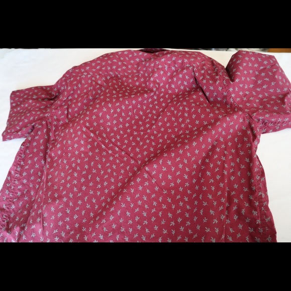 Collared t-shirt with plant patterned design - Picture 3 of 3